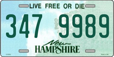 NH license plate 3479989