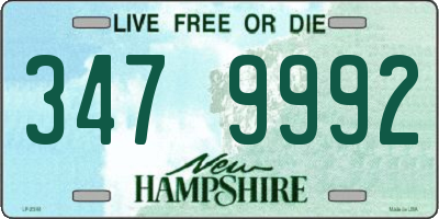 NH license plate 3479992