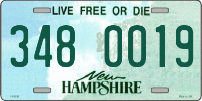 NH license plate 3480019