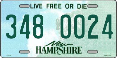 NH license plate 3480024