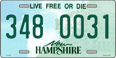 NH license plate 3480031