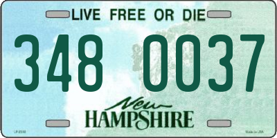 NH license plate 3480037