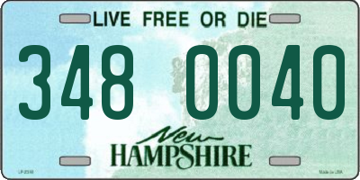 NH license plate 3480040