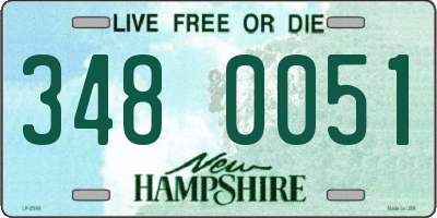 NH license plate 3480051