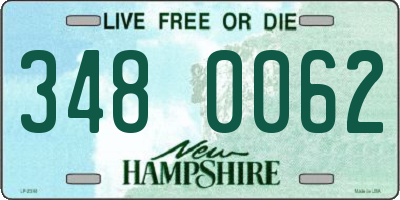 NH license plate 3480062