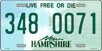 NH license plate 3480071