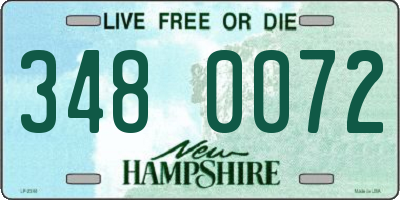 NH license plate 3480072