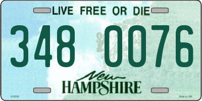 NH license plate 3480076