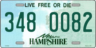 NH license plate 3480082