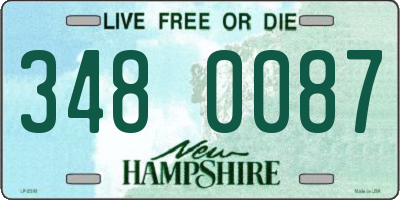 NH license plate 3480087