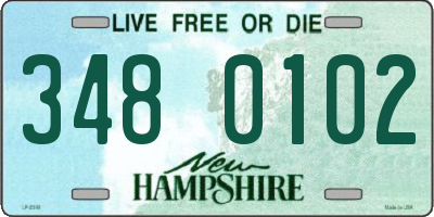 NH license plate 3480102