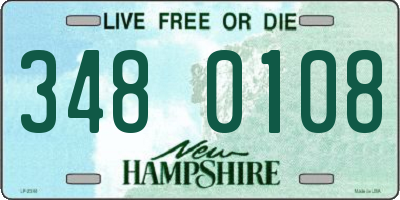 NH license plate 3480108