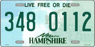 NH license plate 3480112