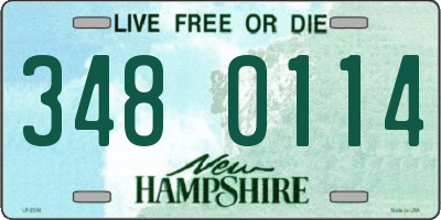 NH license plate 3480114