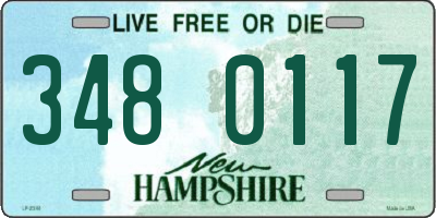 NH license plate 3480117