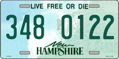 NH license plate 3480122