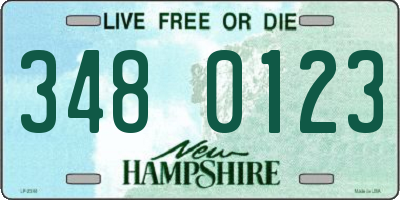 NH license plate 3480123