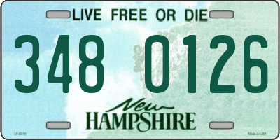 NH license plate 3480126