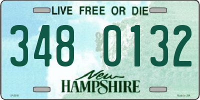NH license plate 3480132
