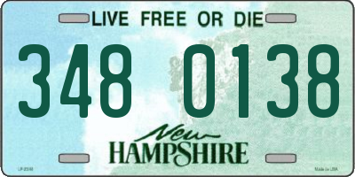 NH license plate 3480138