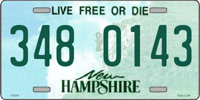 NH license plate 3480143