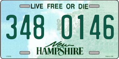 NH license plate 3480146