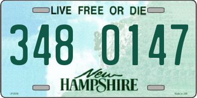 NH license plate 3480147