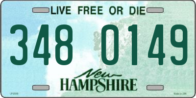 NH license plate 3480149