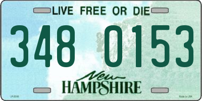 NH license plate 3480153