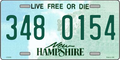 NH license plate 3480154
