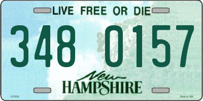 NH license plate 3480157