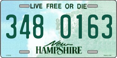 NH license plate 3480163