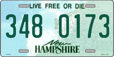 NH license plate 3480173