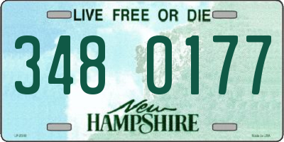 NH license plate 3480177