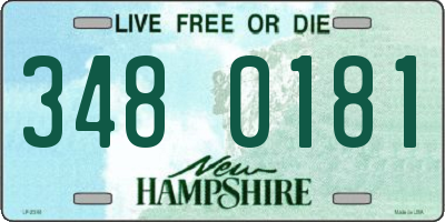 NH license plate 3480181