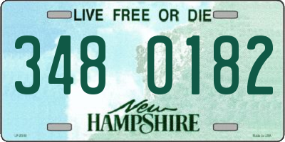 NH license plate 3480182
