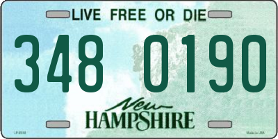 NH license plate 3480190