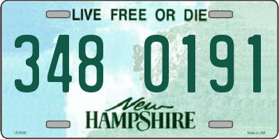 NH license plate 3480191
