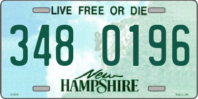 NH license plate 3480196