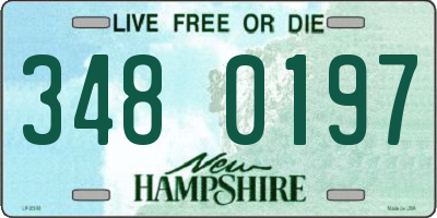 NH license plate 3480197
