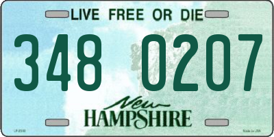 NH license plate 3480207