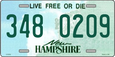 NH license plate 3480209