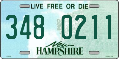 NH license plate 3480211