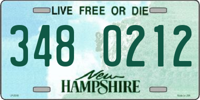 NH license plate 3480212