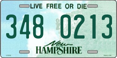 NH license plate 3480213