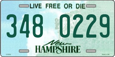 NH license plate 3480229