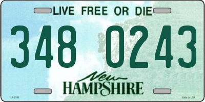 NH license plate 3480243