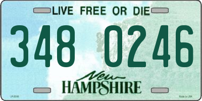 NH license plate 3480246