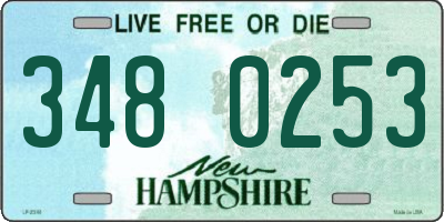 NH license plate 3480253