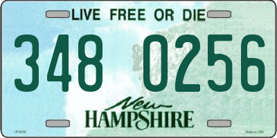 NH license plate 3480256